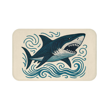 Shark Bath Mat – Fun Ocean Theme Bathroom Rug