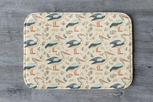 Pelican Bath Mat – Coastal Bird Bathroom Rug
