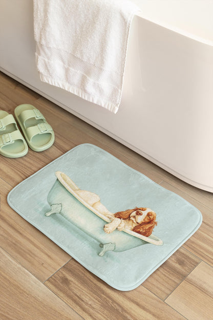 Cavalier King Charles Spaniel Bath Mat – Cute Dog Bathroom Rug