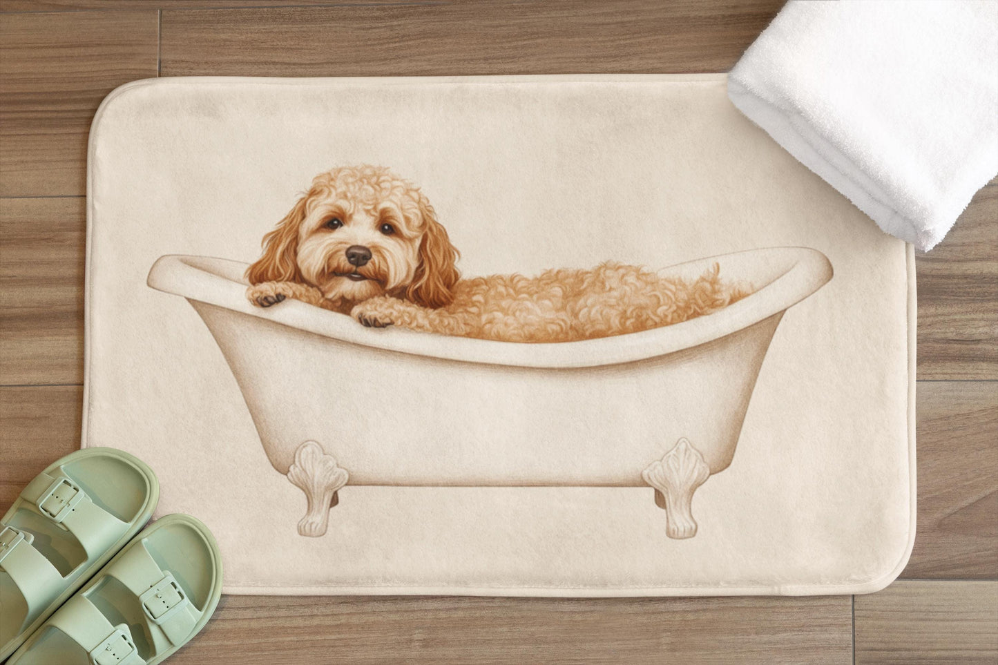 Cockapoo Bath Mat – Cute Puppy Dog Bathroom Rug