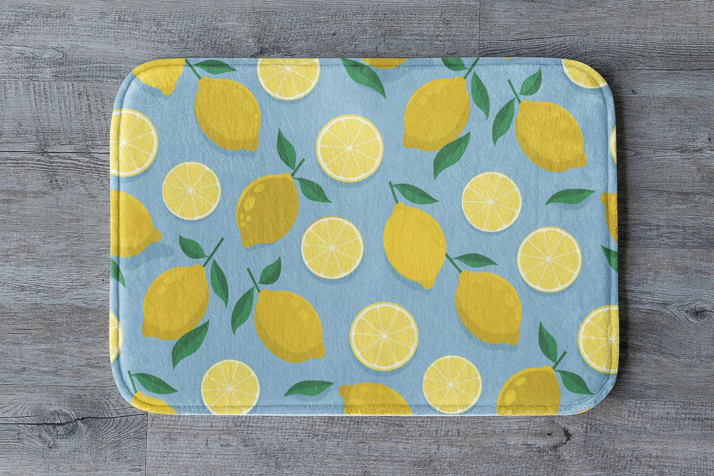Lemon Bath Mat – Fresh Citrus Bathroom Decor