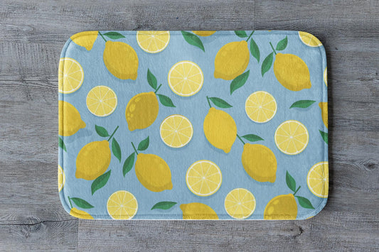 Lemon Bath Mat – Fresh Citrus Bathroom Decor