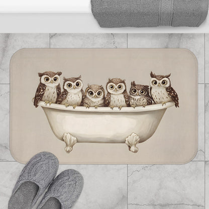 Owl Bath Mat – Woodland Animal Bathroom Rug