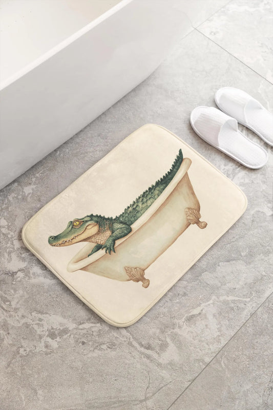 Alligator Bath Mat – Funny Animal Bathroom Rug