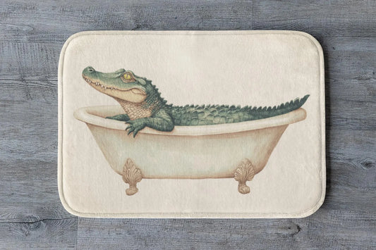 Alligator Bath Mat – Funny Animal Bathroom Rug