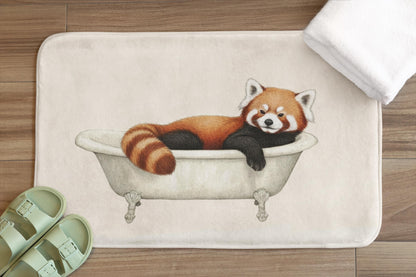 Red Panda Bath Mat – Cute Animal Bathroom Rug