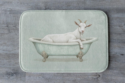 Goat Bath Mat – Whimsical Farmhouse Animal Bathroom Rug