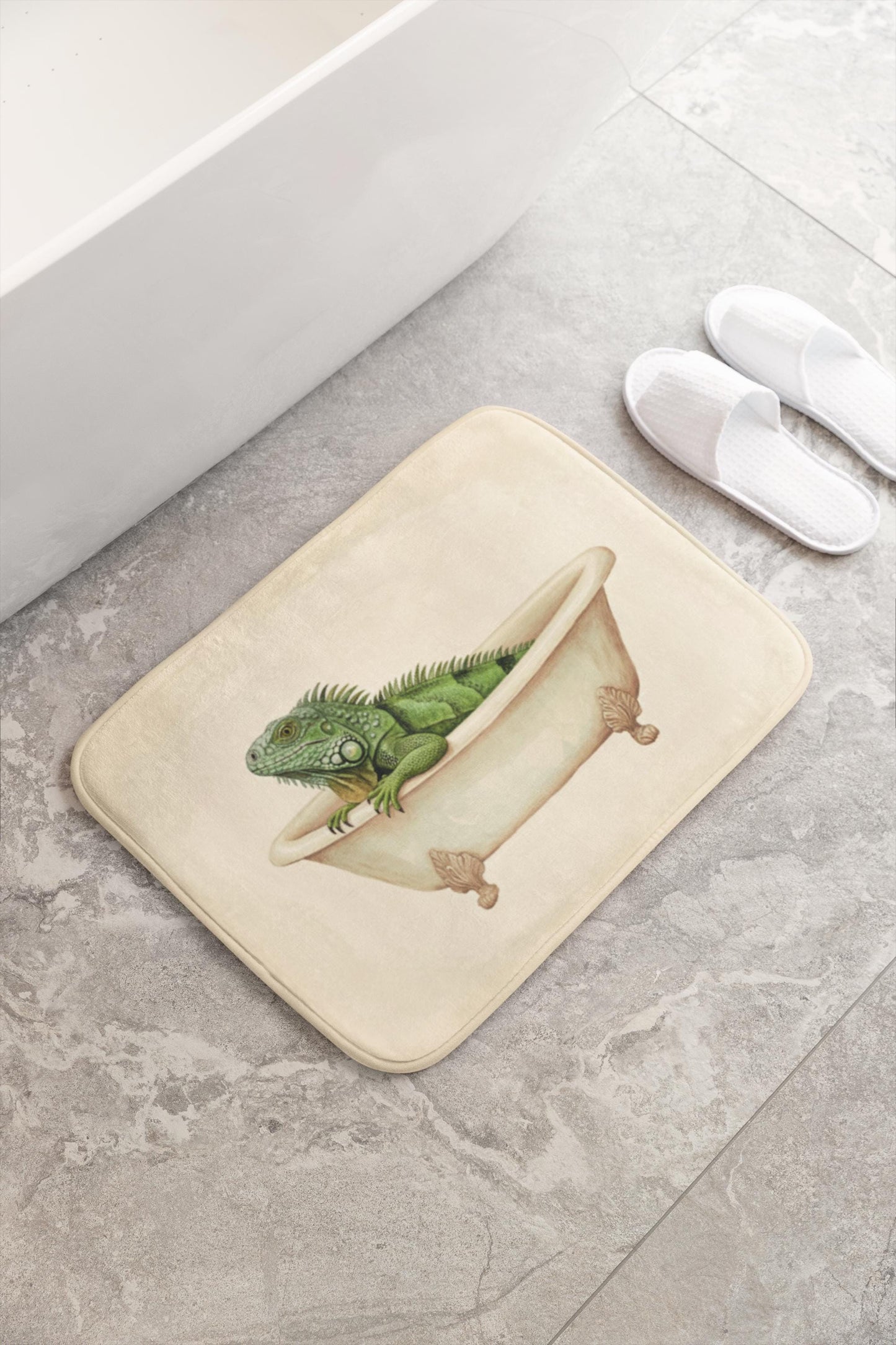 Iguana Bath Mat – Fun Reptile Bathroom Rug