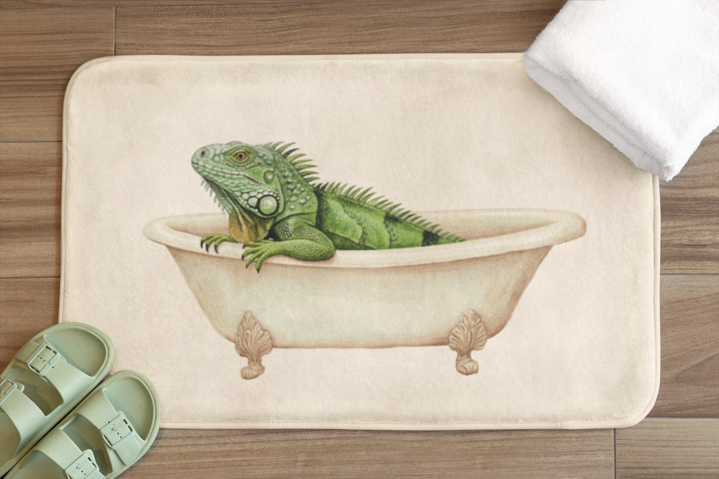 Iguana Bath Mat – Fun Reptile Bathroom Rug