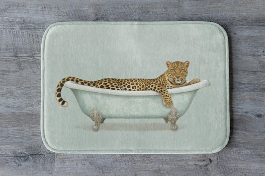 Leopard Bath Mat – Wild Cat Safari Bathroom Rug