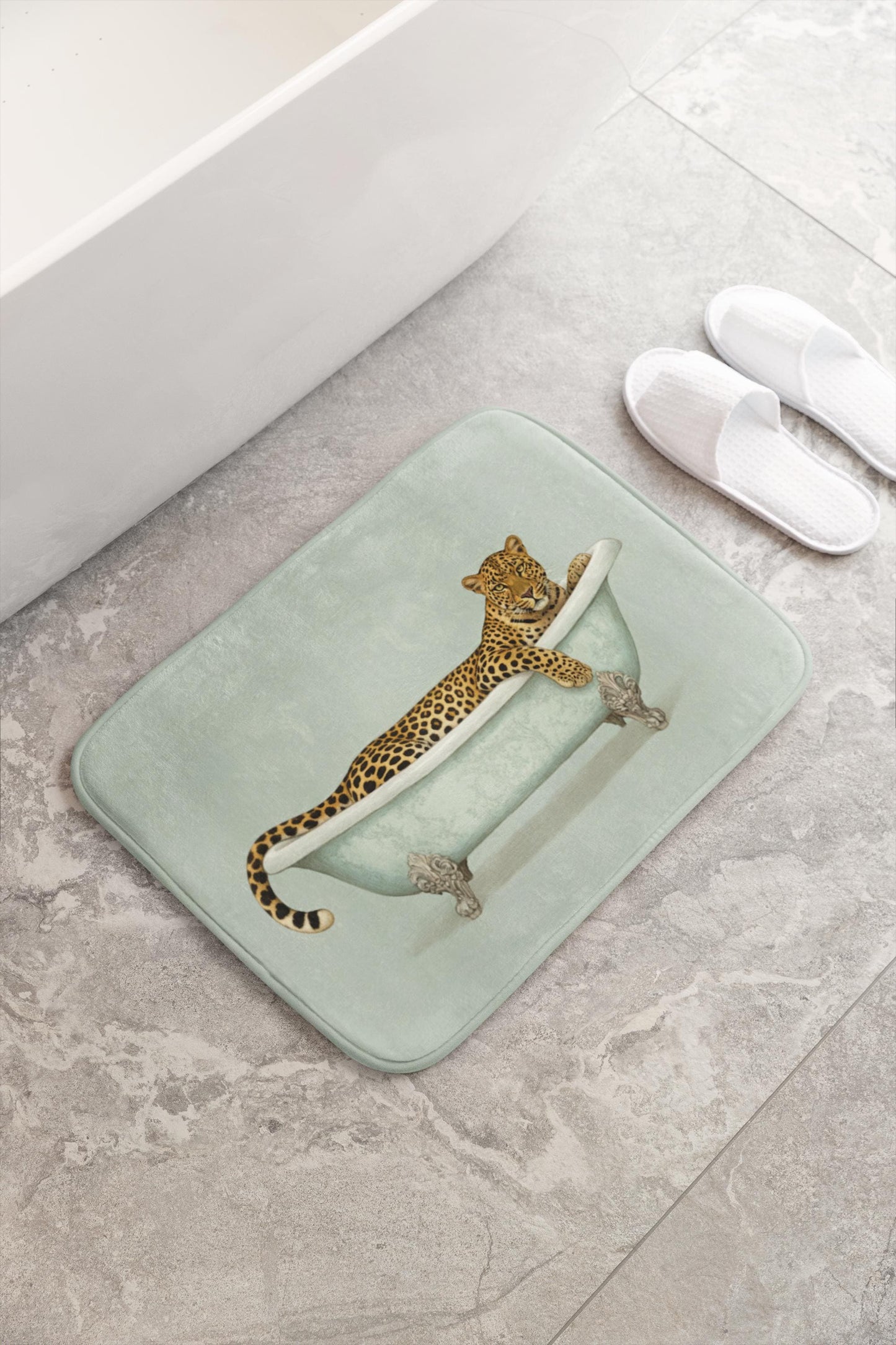 Leopard Bath Mat – Wild Cat Safari Bathroom Rug