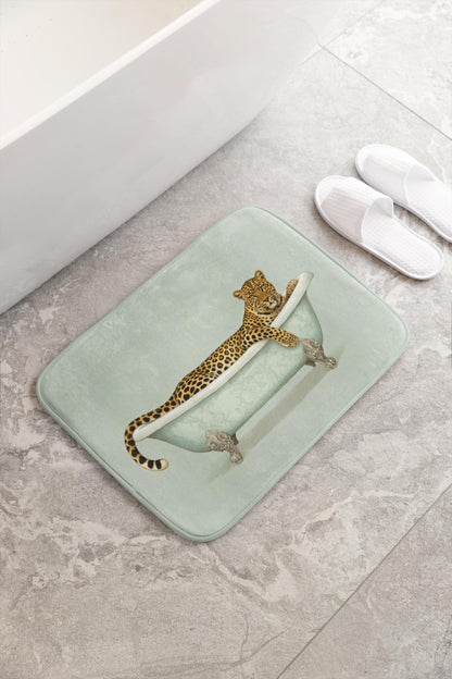 Leopard Bath Mat – Wild Cat Safari Bathroom Rug
