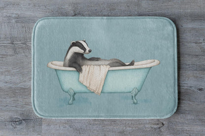 Badger Bath Mat – Cute Woodland Animal Bathroom Rug