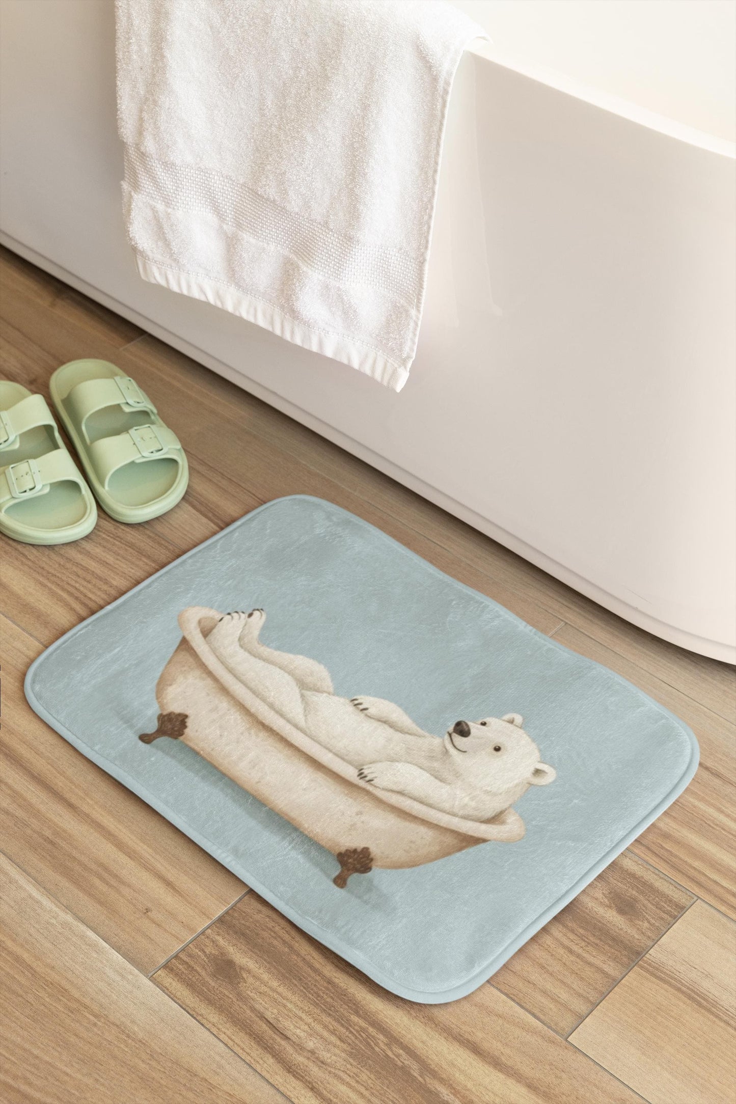 Polar Bear Bath Mat – Arctic Animal Bathroom Rug