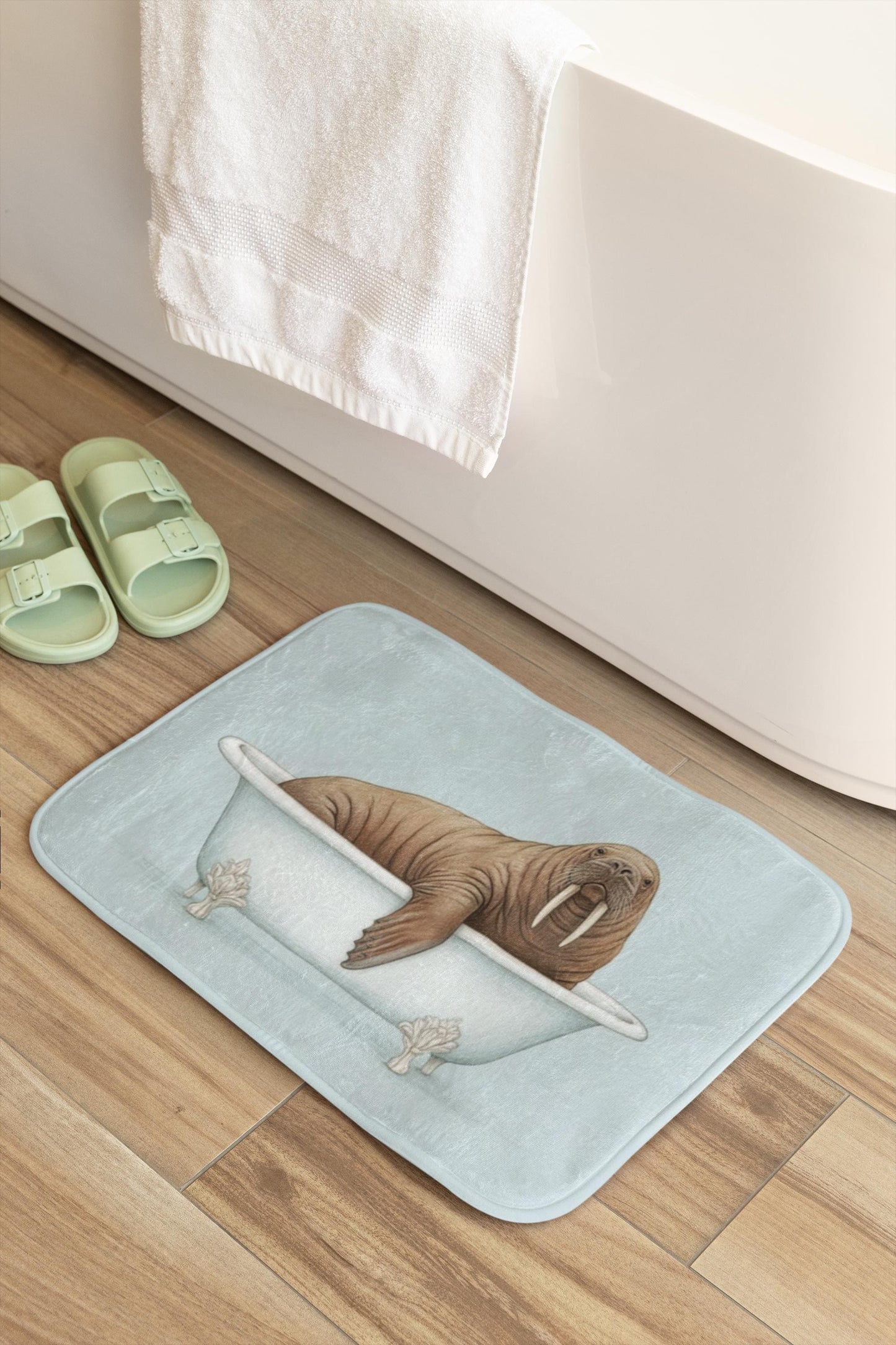 Walrus Bath Mat – Whimsical Ocean Animal Bathroom Rug