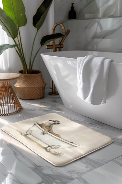 Meerkat Bath Mat – Funny Safari Animal Bathroom Rug