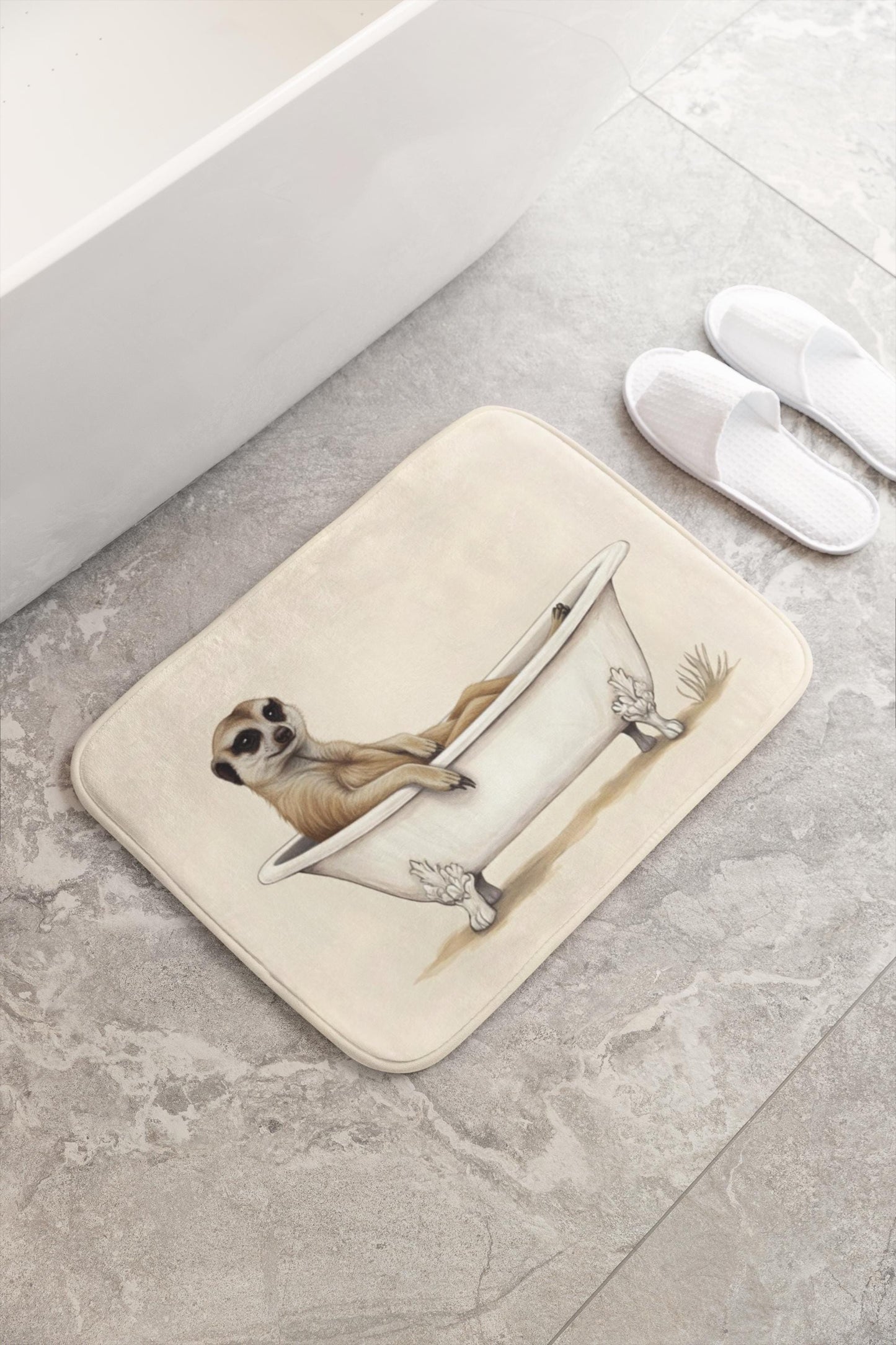 Meerkat Bath Mat – Funny Safari Animal Bathroom Rug