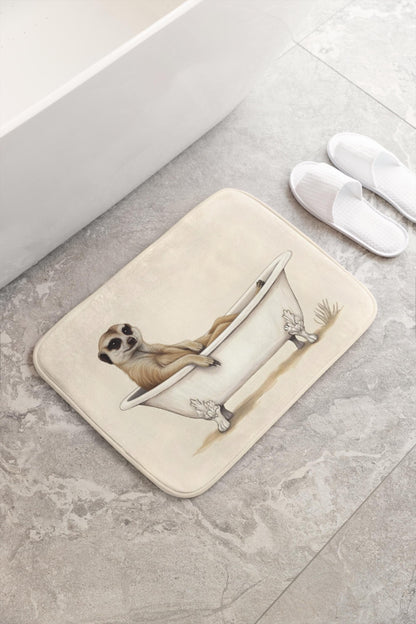 Meerkat Bath Mat – Funny Safari Animal Bathroom Rug