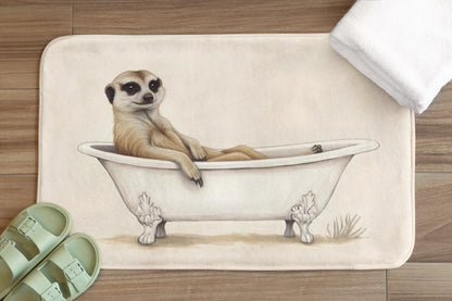 Meerkat Bath Mat – Funny Safari Animal Bathroom Rug