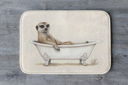 Meerkat Bath Mat – Funny Safari Animal Bathroom Rug