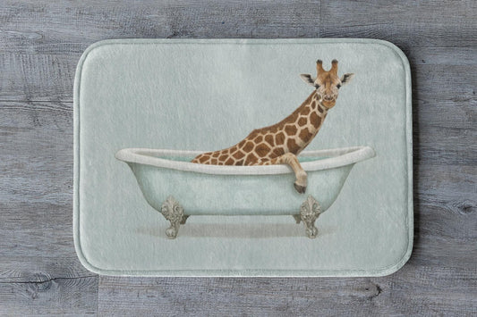 Giraffe Bath Mat – Whimsical Safari Bathroom Rug