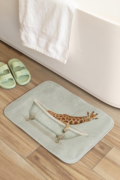 Giraffe Bath Mat – Whimsical Safari Bathroom Rug