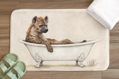 Hyena Bath Mat – Quirky Safari Animal Bathroom Rug