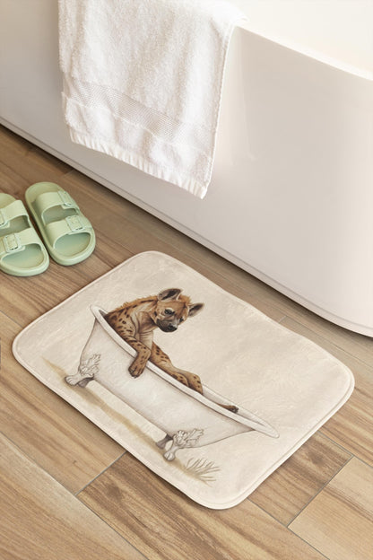 Hyena Bath Mat – Quirky Safari Animal Bathroom Rug